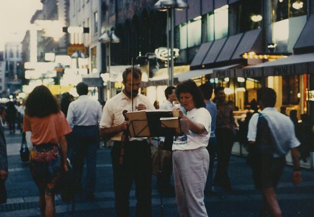 Singing on the street in Vienna